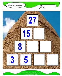 Çıkarma Pramidi Çalışma Sayfaları